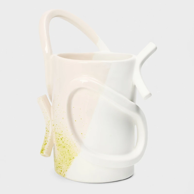 Image of Off White Vase Design White/Green unisex One Size