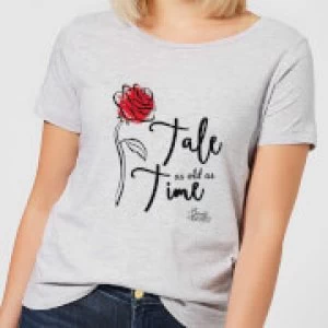 Image of Disney Beauty And The Beast Tale As Old As Time Rose Womens T-Shirt - Grey - 3XL
