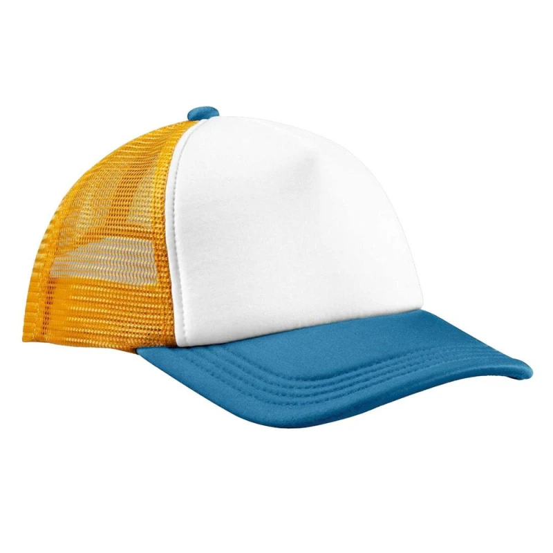 Image of Beechfield Mens Retro 5 Panel Trucker Cap Multicolor Male One Size