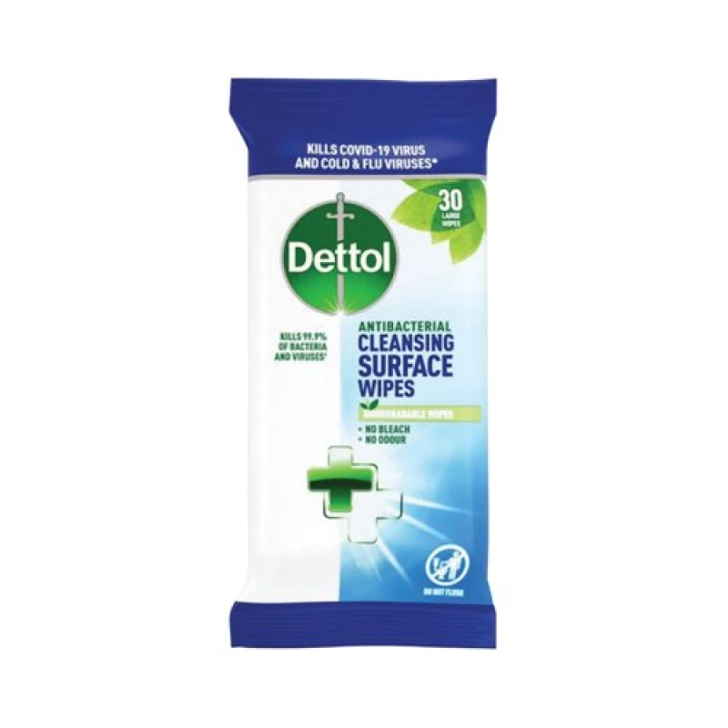 Image of Dettol Dettol Antibacterial Cleansing Wipes x30 Wipes (Pack of 12) 3313291 3313291