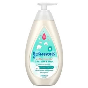 image of Johnsons Baby Cottontouch 2 in 1 Bath & Wash 500ml