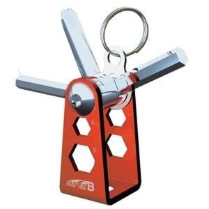 image of Super B TB-FD05 8 In 1 Folding Multi Tool Keyring