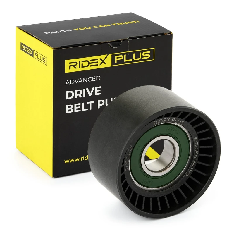 Image of RIDEX PLUS Deflection / guide pulley, V-ribbed belt RIDEX PLUS 312D0012P