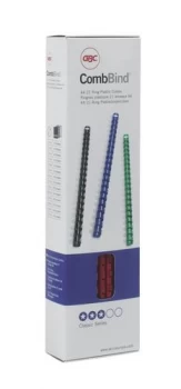 Image of Original Acco GBC Binding Comb 8mm A4 21 Ring Black Pack of 100
