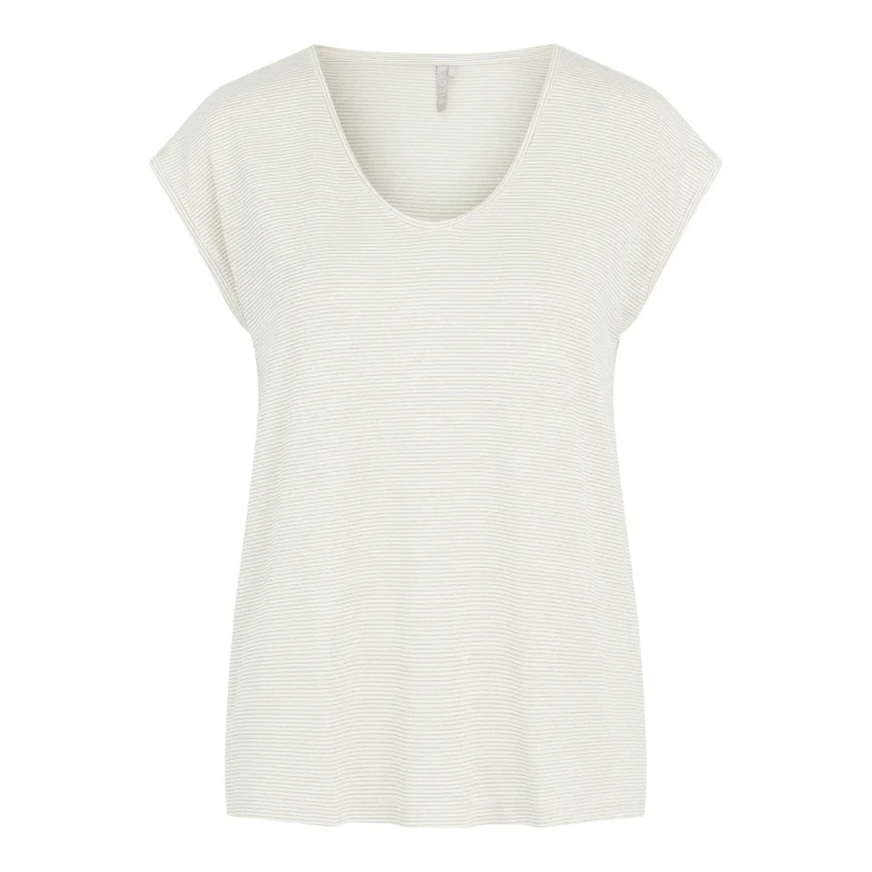 Image of Pieces Womens T-Shirt Pieces Billo Lurex Blanc Female S