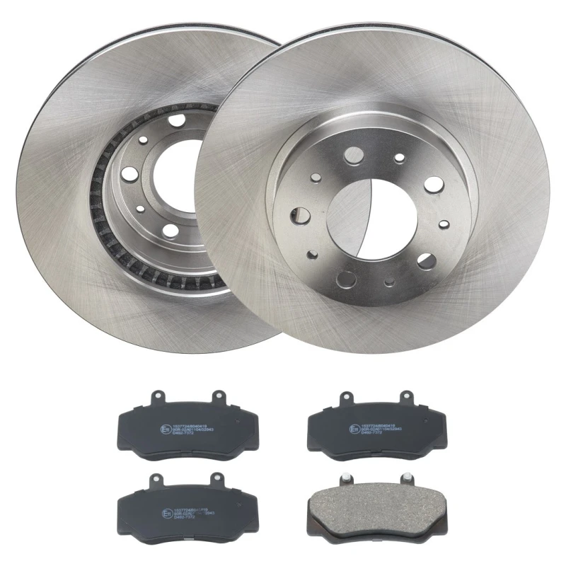 Image of RIDEX 3405B2074 Brake disc and pads set Front Axle, Brake Disc Type: internally vented Brake Set,disc brakes (3405)