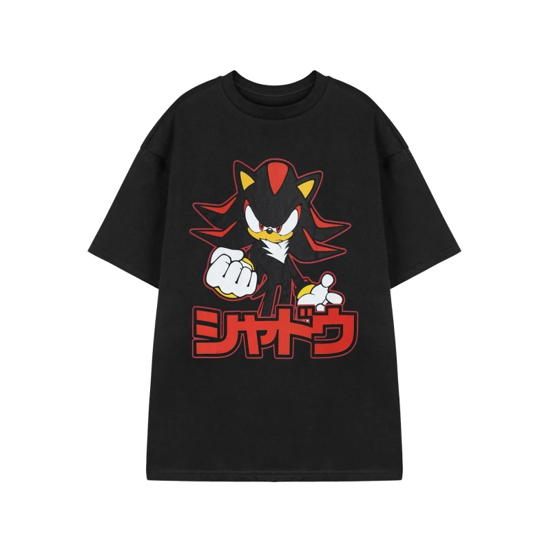 Image of Sonic the Hedgehog Sonic the Hedgehog Men Short Sleeved T-Shirt in Black Size: 2X-large Black XXL Male 5063203935659