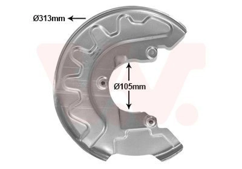 Image of VAN WEZEL Brake disc backing plate VAN WEZEL 7629371