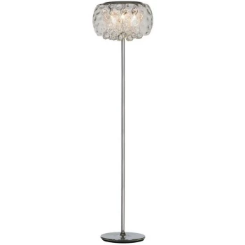 image of Linea Verdace Ice Glass & Crystal Lamp Chrome