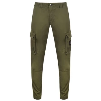 Image of Calvin Klein Jeans Badge Cargo Trousers - Green