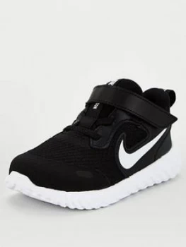 image of Nike Revolution 5 Infant Trainers - Black/White