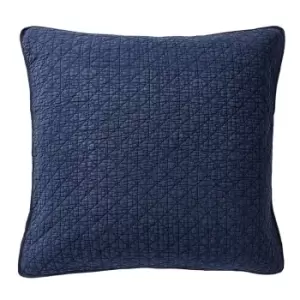 image of Bedeck of Belfast Gaia Quilted Pillow Sham Indigo - Blue