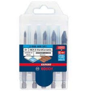 image of Bosch HEX-9 Hard Ceramic 10x Longer Hard Ceramic Porcelain Tile Drill Bit 5mm 90mm Pack of 5