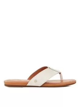 Image of UGG Carey Flip Flops - Jasmine, White, Size 3, Women