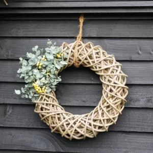 image of 40cm Natural Rattan Wreath Natural