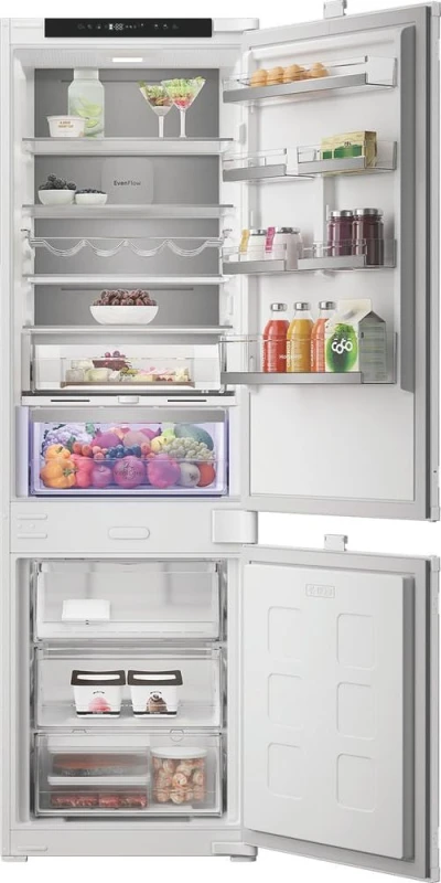 Image of Hotpoint VitalCare HPK2 5293 B5UK WiFi Connected 178cm 70/30 Integrated Frost Free Fridge Freezer with Sliding Door Hinge - White - D Rated