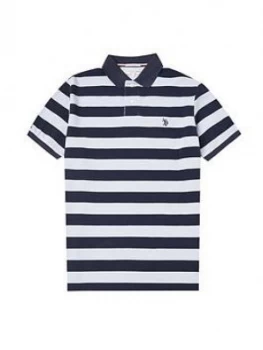 image of U.S. Polo Assn. U.S Polo Assn Block Stripe Polo Shirt Relaxed Fit