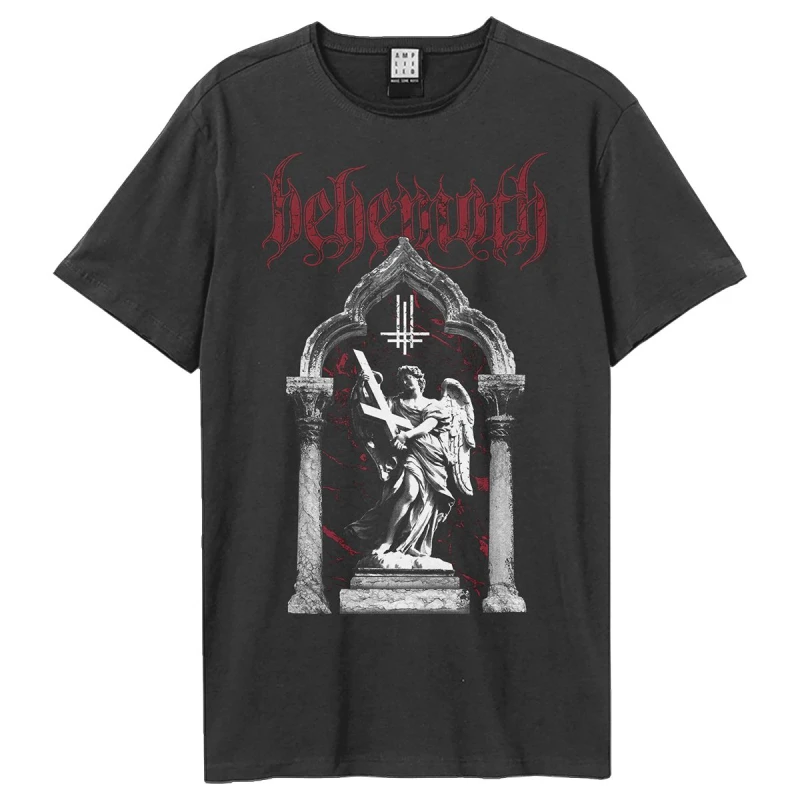 Image of Amplified Amplified Men Angel Behemoth T-Shirt in Charcoal Size: 3X-Large Charcoal XXXL Male 5063750277189