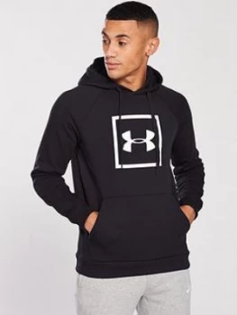 Image of Urban Armor Gear Rival Fleece Overhead Logo Hoodie Black Size 2XL Men