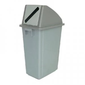 image of Slingsby Recycling Container 60 Litre Paper Lid Grey 383013