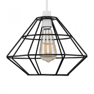 Image of Trillian Diamond Shaped Pendant Shade in Black