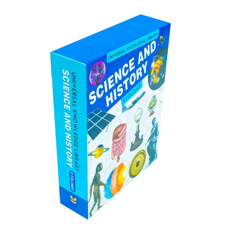 Image of Universal Knowledge Library Science and History 8 Volumes Book Collection Set (Ancient Civilisations, Inventions, Prehistoric Life) Fox Eye Publishing
