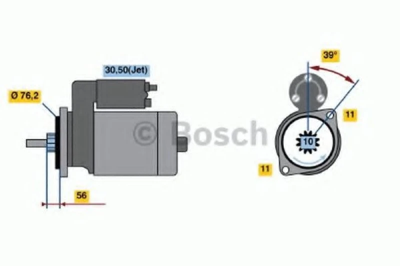 Image of Starter motor Bosch 0 986 016 700
