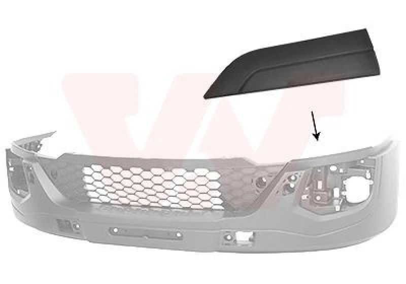 Image of VAN WEZEL Bumper cover VAN WEZEL 2817581