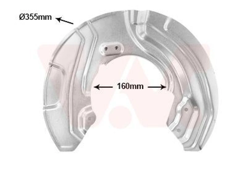 Image of VAN WEZEL Brake disc backing plate VAN WEZEL 0667372