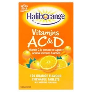 Image of Haliborange Vitamins A C and D Orange Chewable Tablets 120