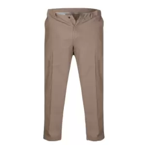 Duke Mens Kingsize Bruno D555 Stretch Chino Trousers (46R) (Stone)