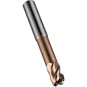 Image of S524 10.00X0.5MM Carbide 4 Flute Extra Short Corner Radius End Mill - TiSiN Coated