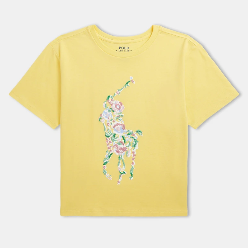 Image of Polo Ralph Lauren Big Pony T Shirt - Yellow Yellow 13 - 14 Years