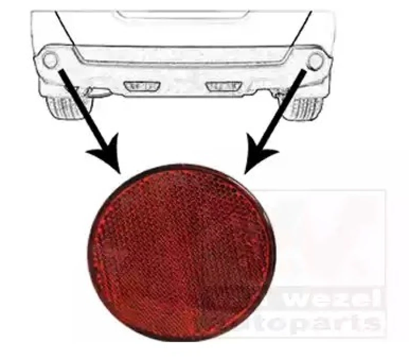 Image of VAN WEZEL 3368930 Reflector both sides Reflector (1093)