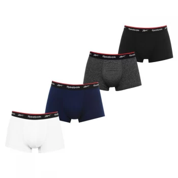 Image of Reebok 4 Pack Trunks Mens - Black/Nvy Asst