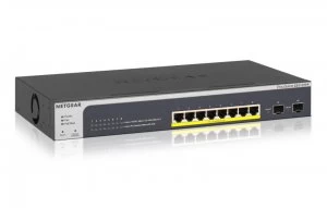 Netgear ProSAFE 8-Port PoE+ Gigabit Smart Managed Switch with 2 SFP Po