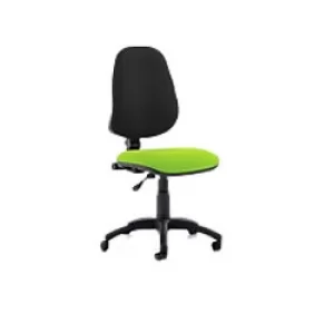 Image of Dynamic Permanent Contact Backrest Task Operator Chair Without Arms Eclipse I Black Back, Myrrh Green Seat High Back