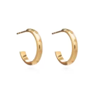 image of Rachel Jackson London Gold Plated Star Studded Hoop Earrings