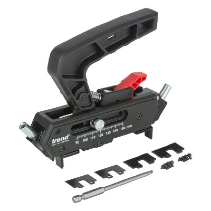 Image of Trend Dk/jig Decking Jig Deck Board Fitting Clamp Space Concealed Screw Tool
