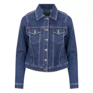 image of So Denim Ladies Olivia Denim Jacket (L) (Dark Blue Wash)