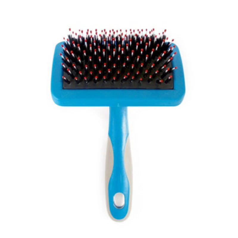 Image of Ancol 'Ergo' Long Synthetic Bristle Grooming Large Size Hedgehog Slicker Black