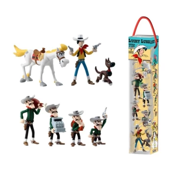 image of Lucky Luke Mini Figure 7-Pack Characters 4 - 10 cm