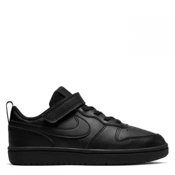 Image of Nike Court Borough Low 2 Childrens Trainers - Black, Size 11