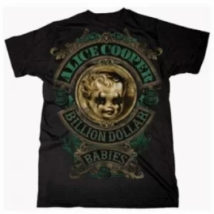 Image of Alice Cooper Billion Dollar Baby Crest Mens T Shirt: XX L
