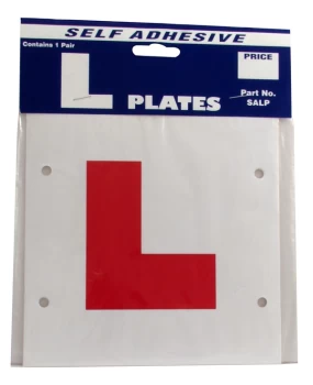 Image of L Plates Learner Driver - Self Adhesive Sticker - Pair Legal Exterior NEW CASTLE