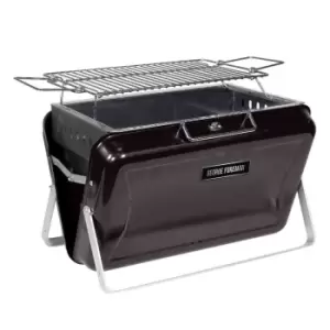 image of George Foreman GFPTBBQ1005B Go Anywhere Briefcase Charcoal BBQ - Black