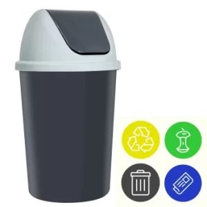 image of Dustbin Anthracite 40L Swing Lid