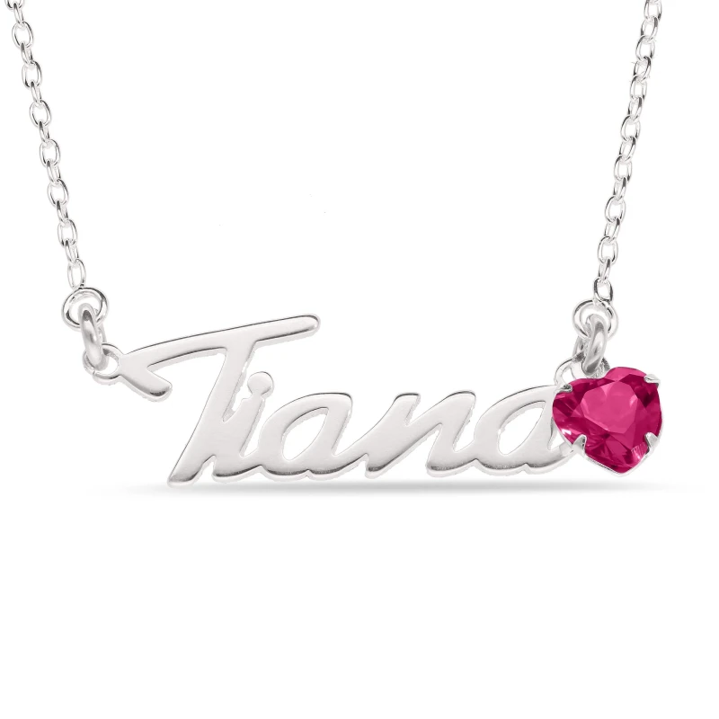 Image of Be You Sterling Silver July CZ Birthstone Pendant Silver female One Size