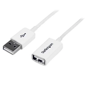 Image of StarTech 3m White USB 2.0 Extension Cable A to A MF