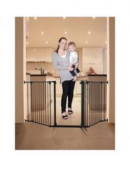 image of Dreambaby Newport 3-Panel Metal Adapta Gate - Black Metal